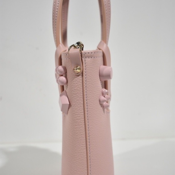 🆕 CHRISTIAN LOUBOUTIN Calfskin Empire Spike Studded Mini NorthSouth Cabata Tote - Picture 10 of 12